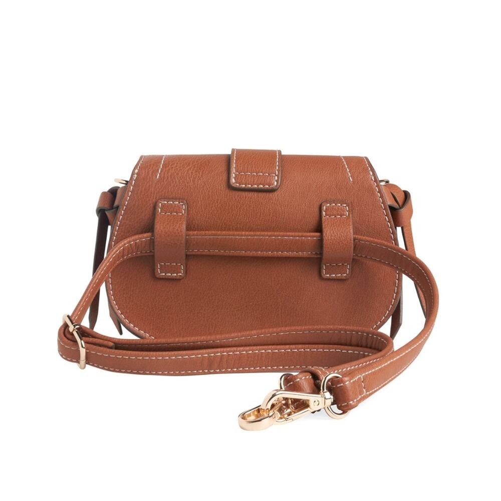 RACHEL ZOE Saddle Tan Brown Boho Western Cross-Body Shoulder Belt Bag - Picture 5 of 5
